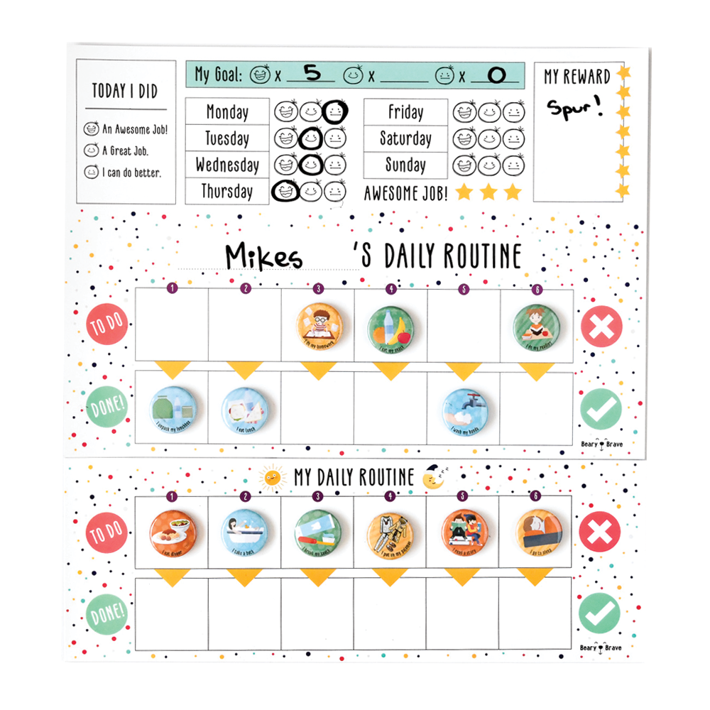 Interactive Toddler Routine chart